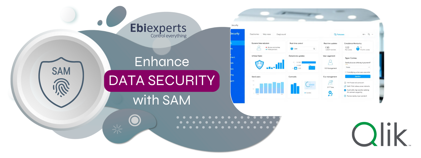 Section Access Manager (SAM) interface showcasing real-time user permission management and automated security assignments in Qlik applications, highlighting enhanced data security, operational efficiency, and compliance features